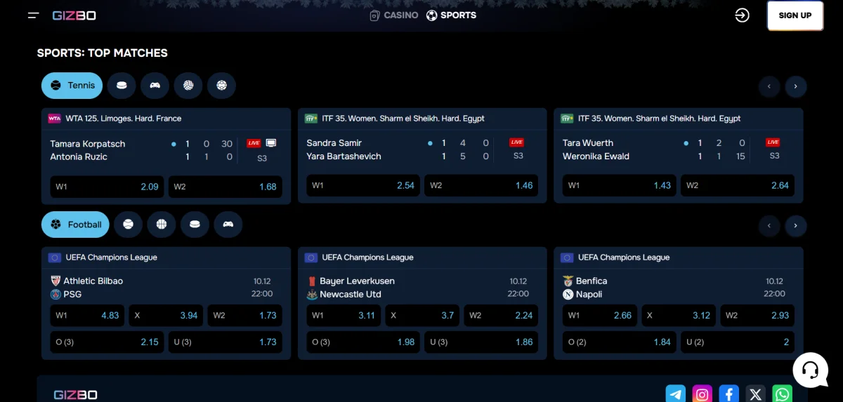 gizbo casino online